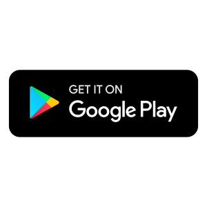 A black rounded edge button for the Google Playstore. There is a right pointing triangle icon in blue, green, yellow and red pointing to white text that says Get It On Google Play 